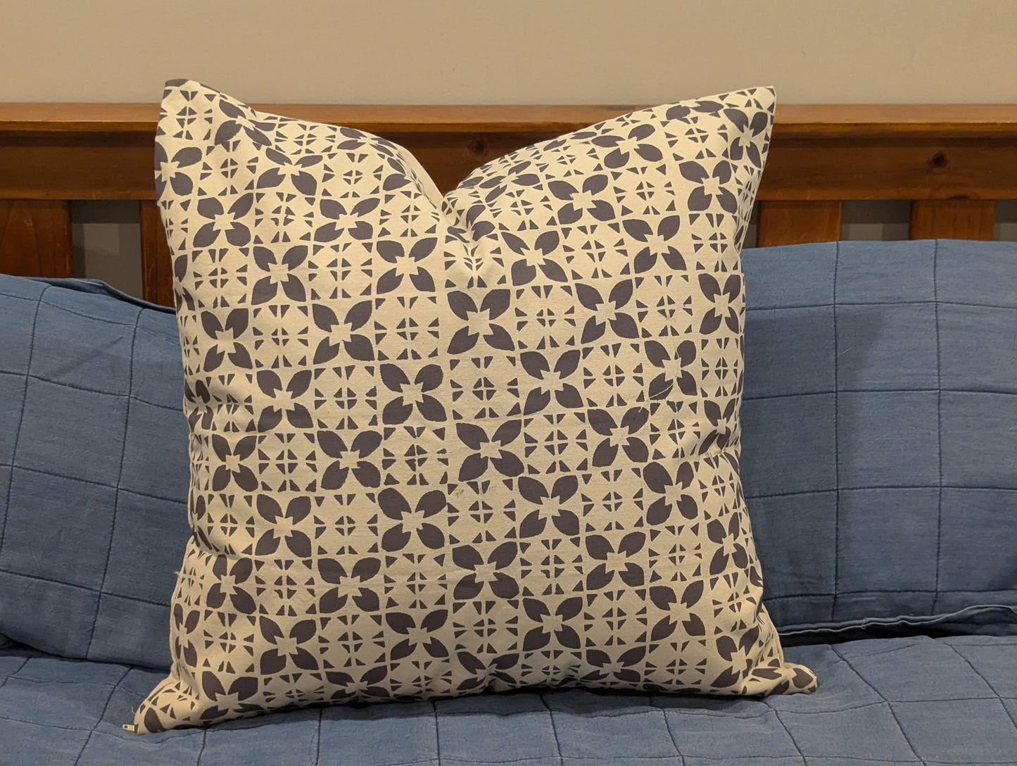 Euro size Fiji hand block printed Cushion