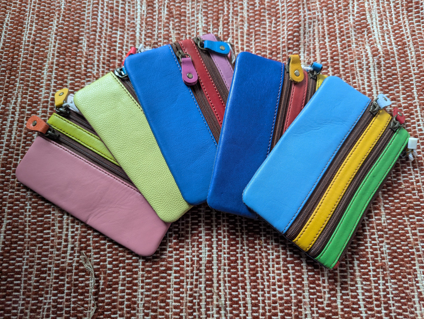 Colourful leather coin purses