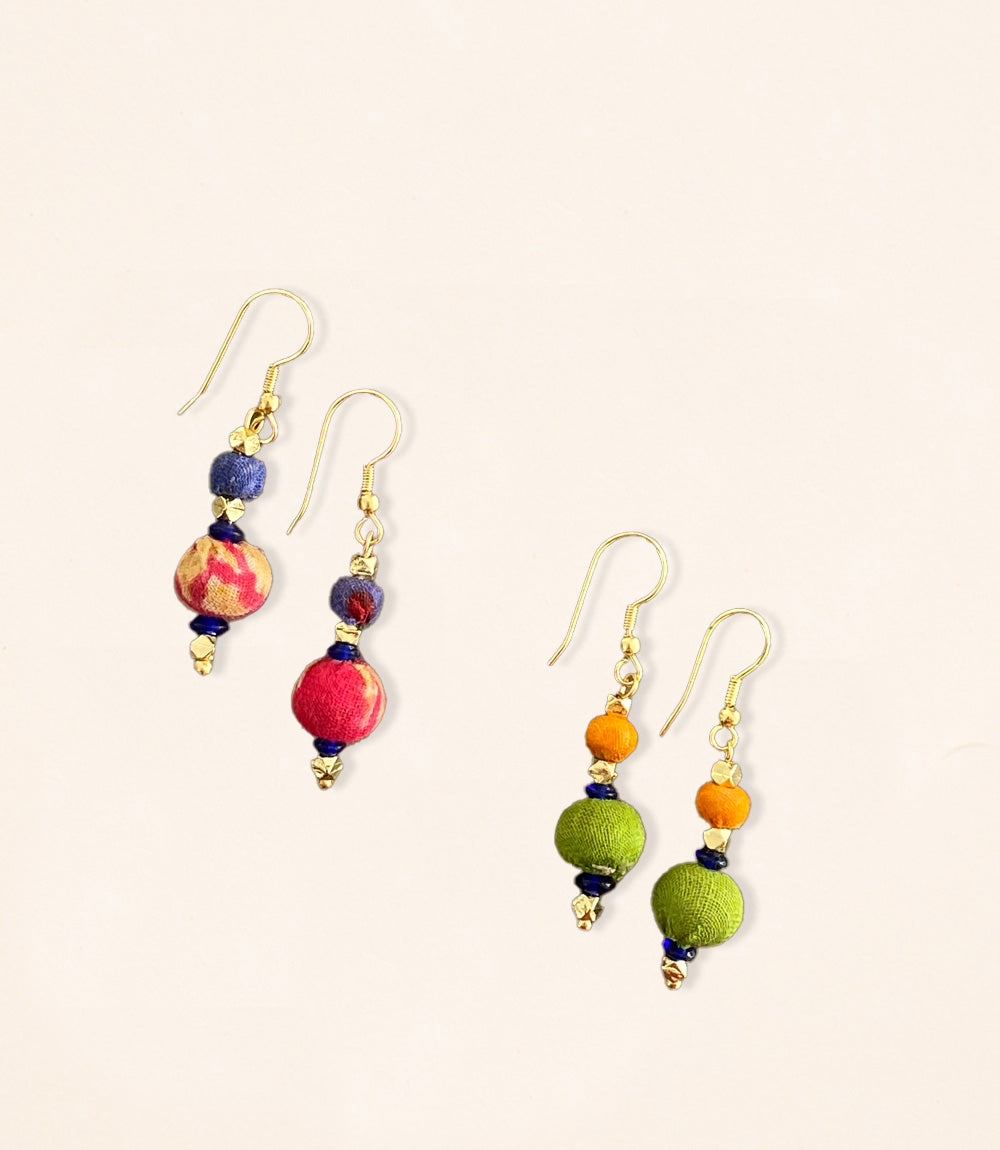 Sari drop earrings