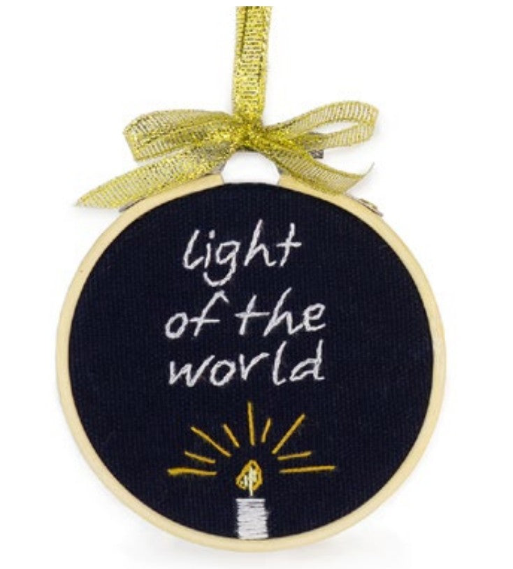 Small Embroidered Hoop Ornaments