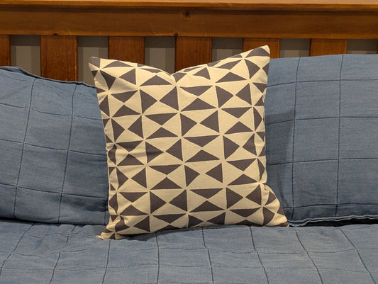 Small square Fiji hand block printed Cushion
