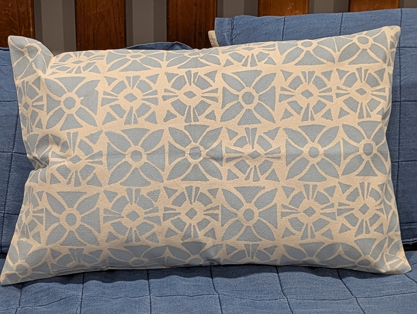 Rectangular hand block printed Cushion