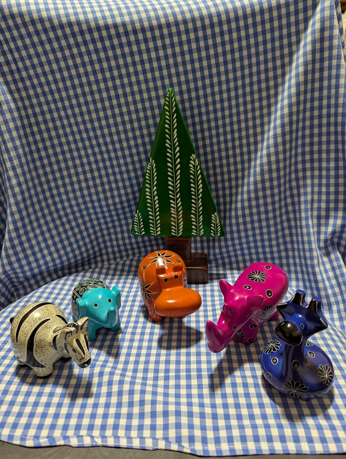 Soapstone Animals (Rhino, Elephant, Cat, Hippo, Dino, Turtle)
