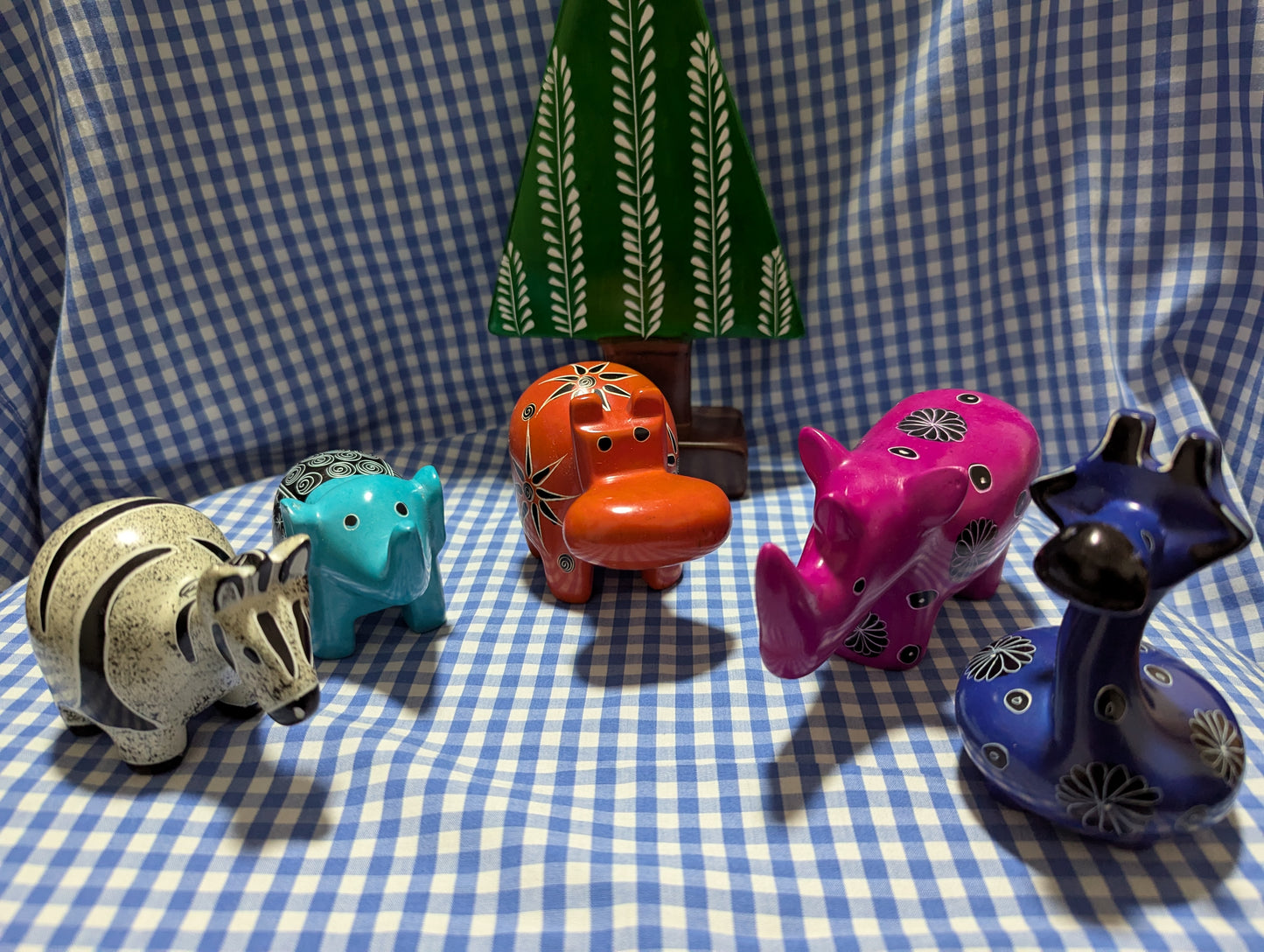Soapstone Animals (Rhino, Elephant, Cat, Hippo, Dino, Turtle)