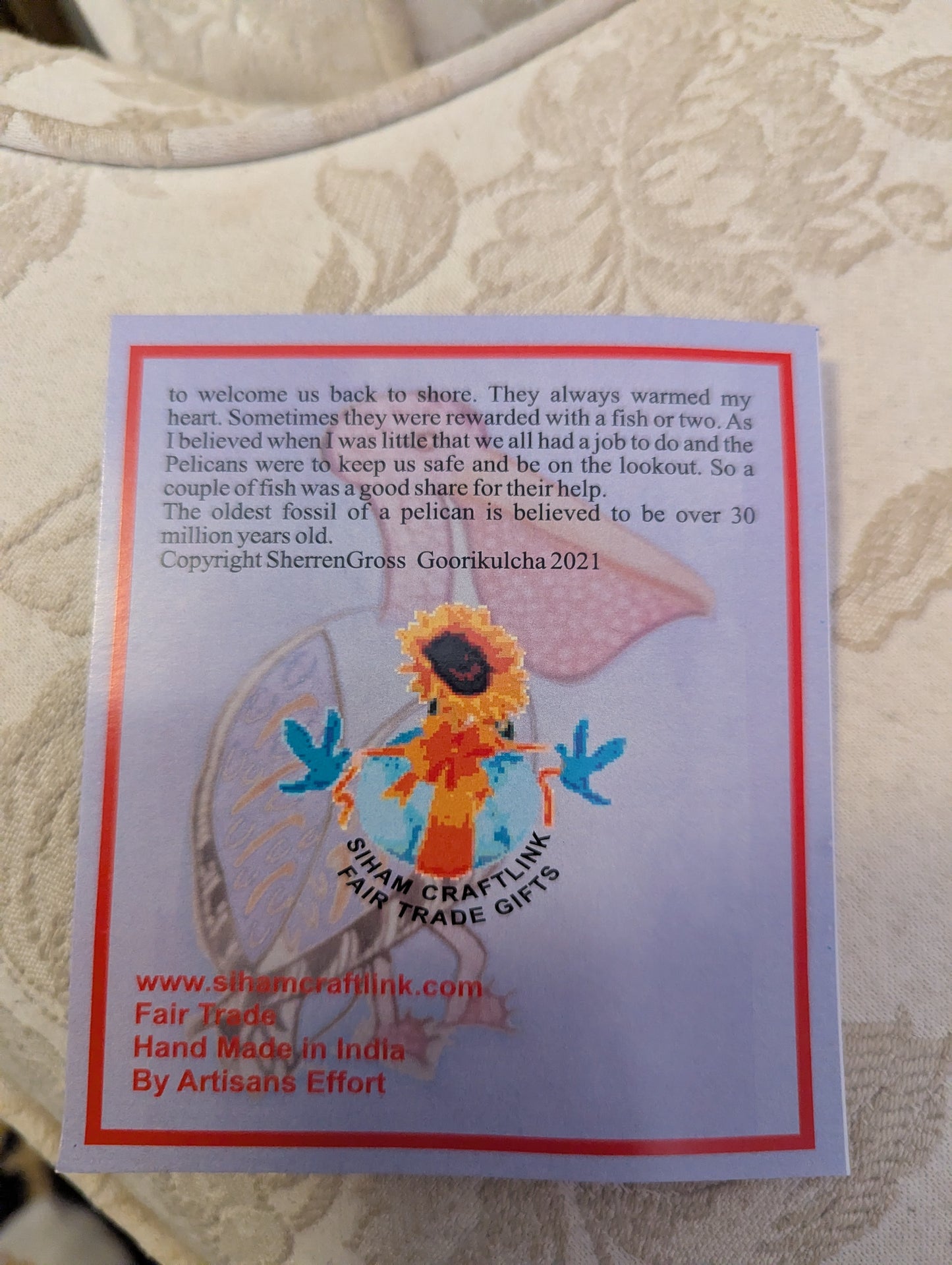 Joongarrah the Pelican Puppet