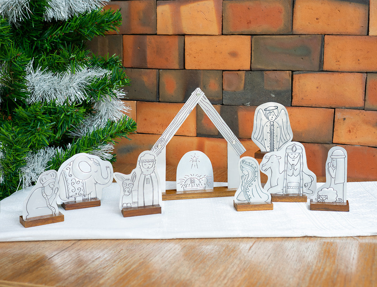 Tin Nativity Set