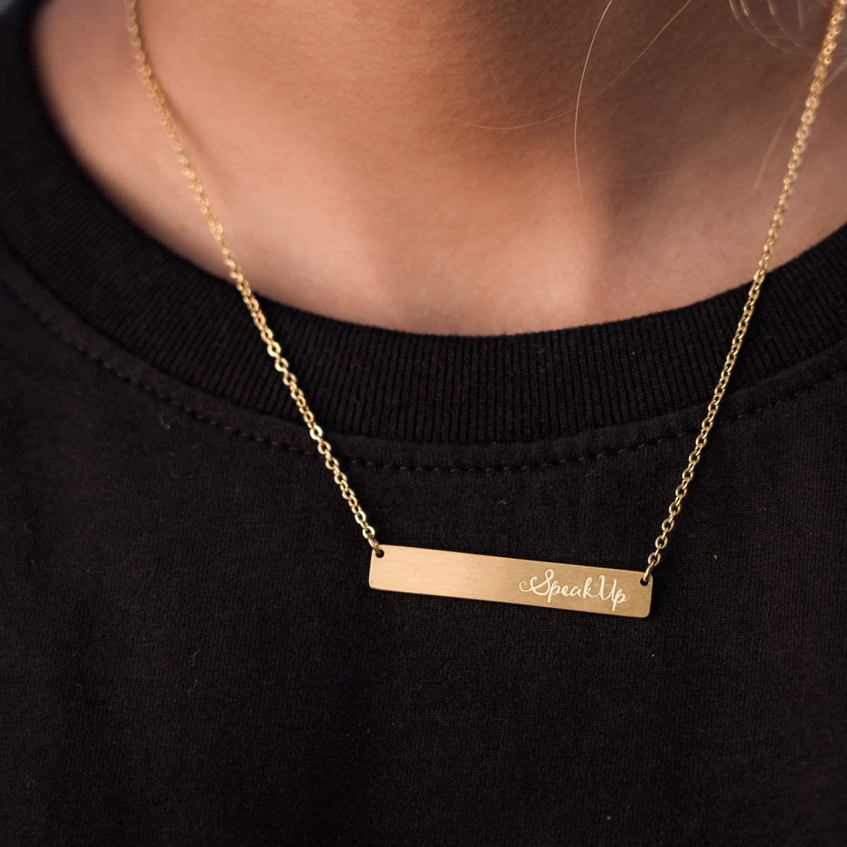 SPEAK UP Necklace Gold or Silver