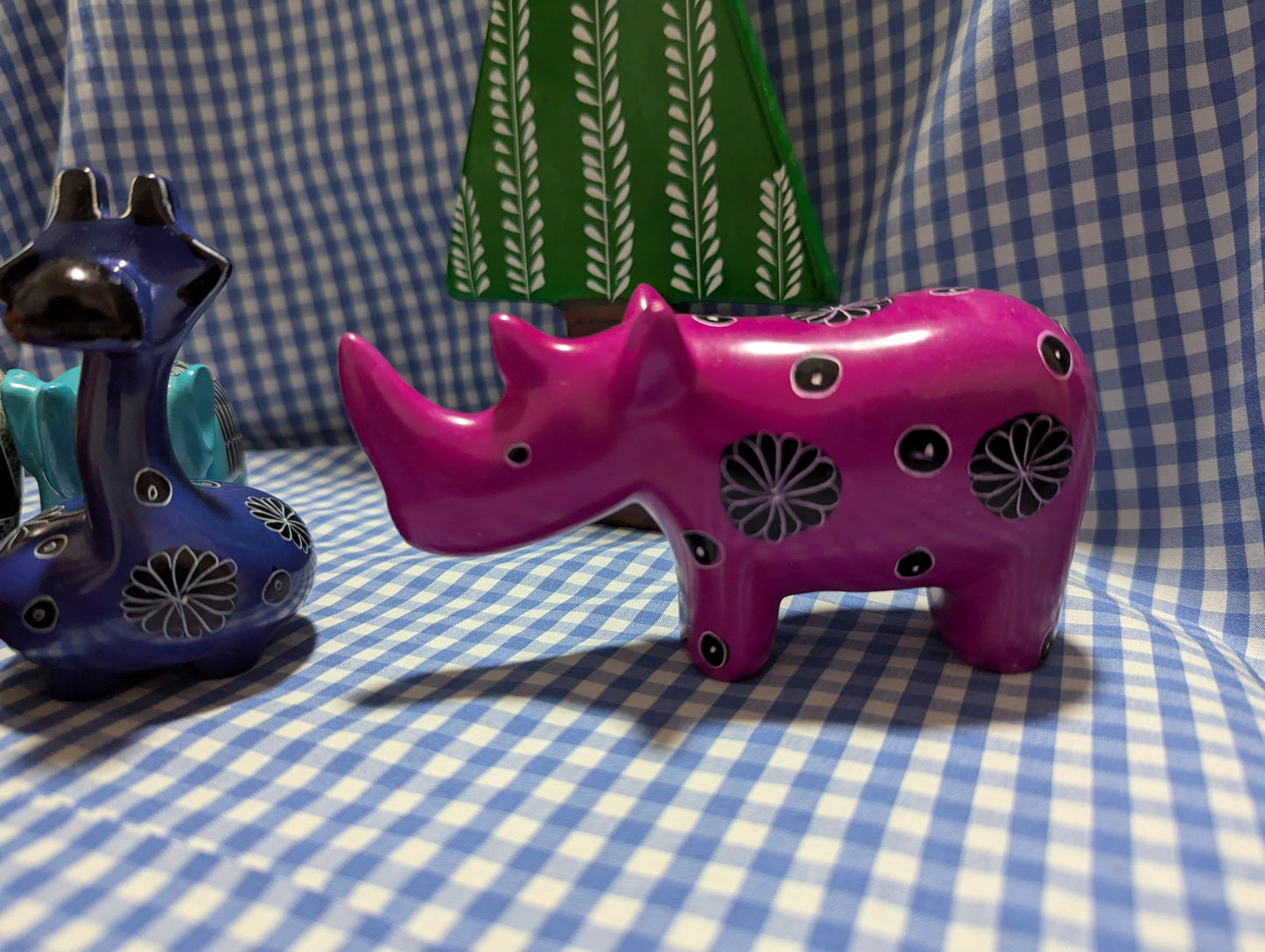 Soapstone Animals (Rhino, Elephant, Cat, Hippo, Dino, Turtle)