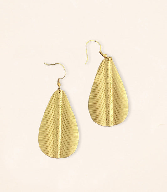 Golden leaves earrings