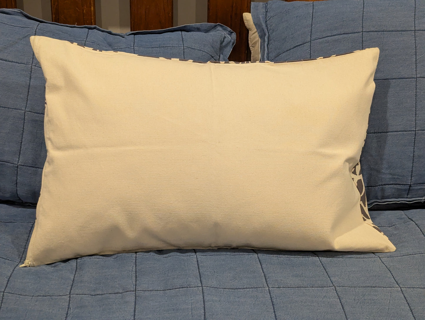 Rectangular hand block printed Cushion