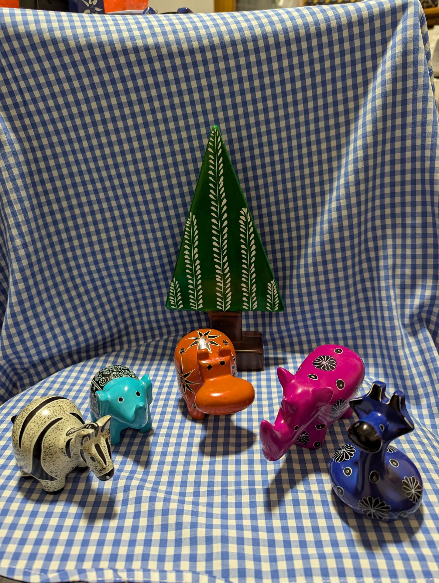 Soapstone Animals (Rhino, Elephant, Cat, Hippo, Dino, Turtle)