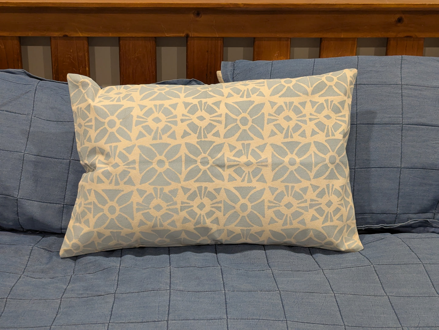 Rectangular hand block printed Cushion