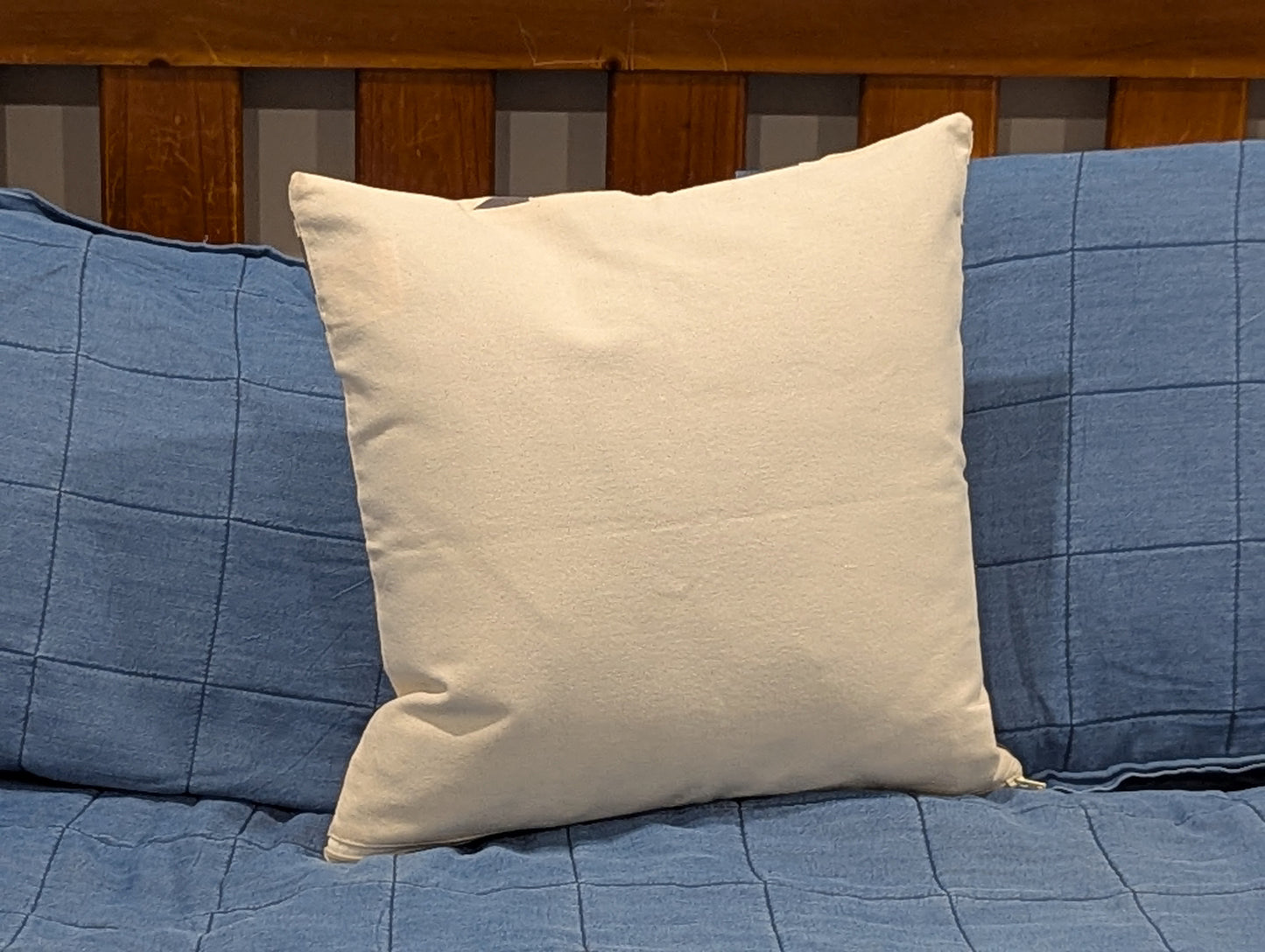 Small square Fiji hand block printed Cushion