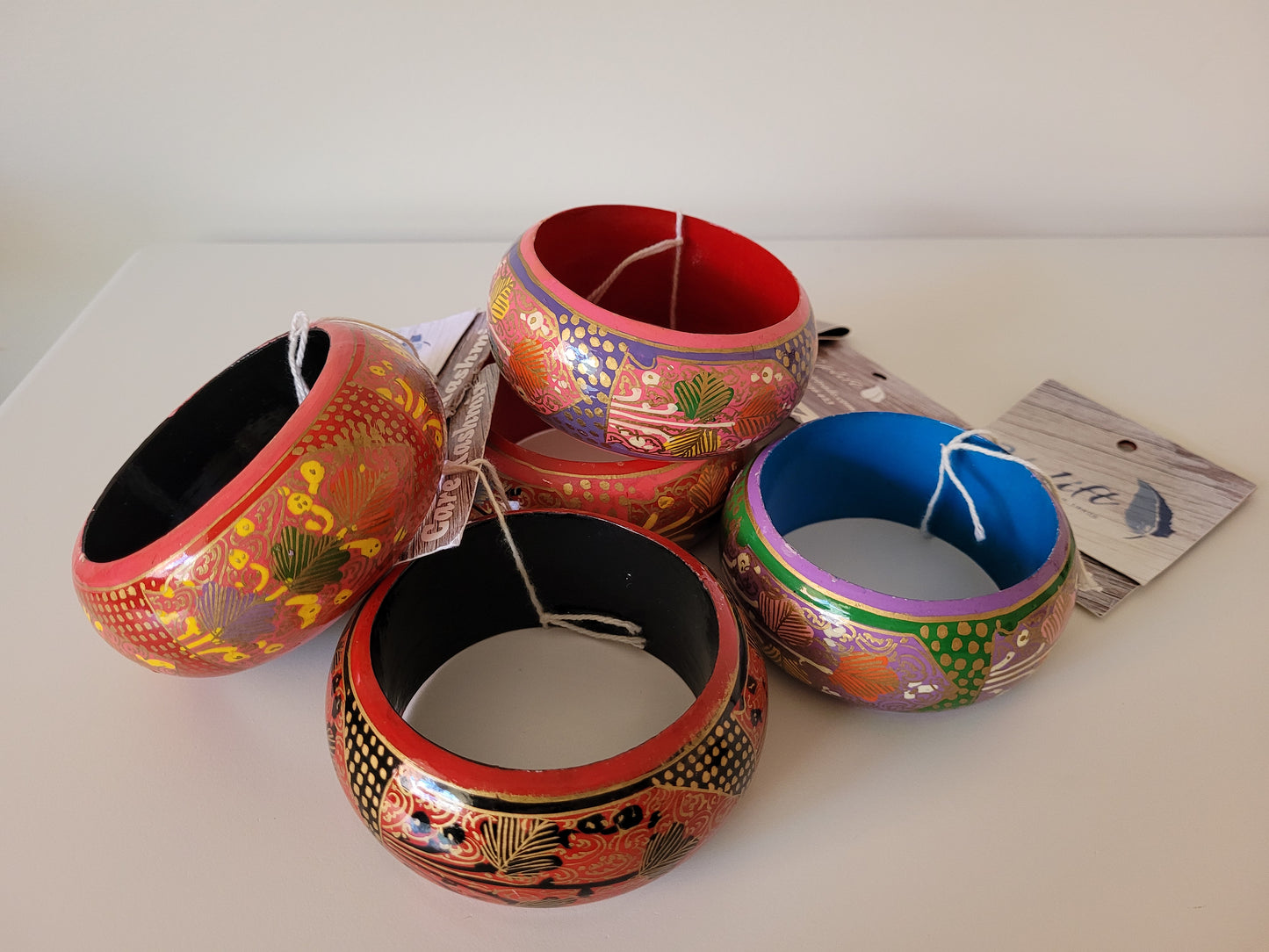 Wide Hand Painted Bangle