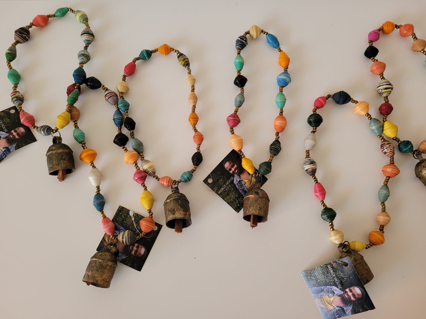 Paper Bead Bell Ornaments