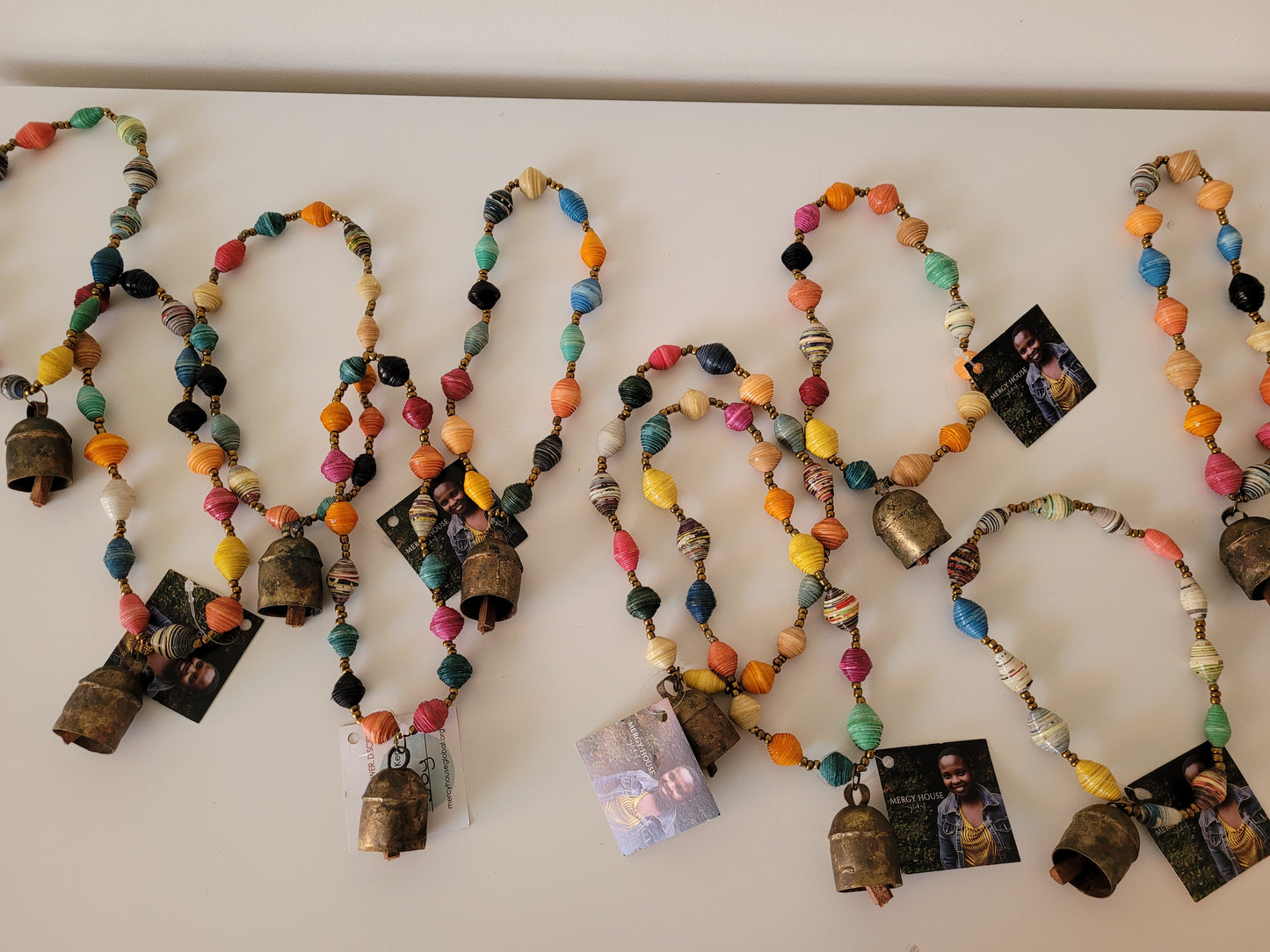 Paper Bead Bell Ornaments