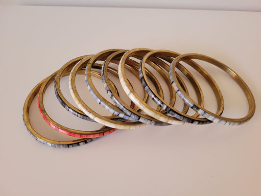 Brass and Resin Bangles