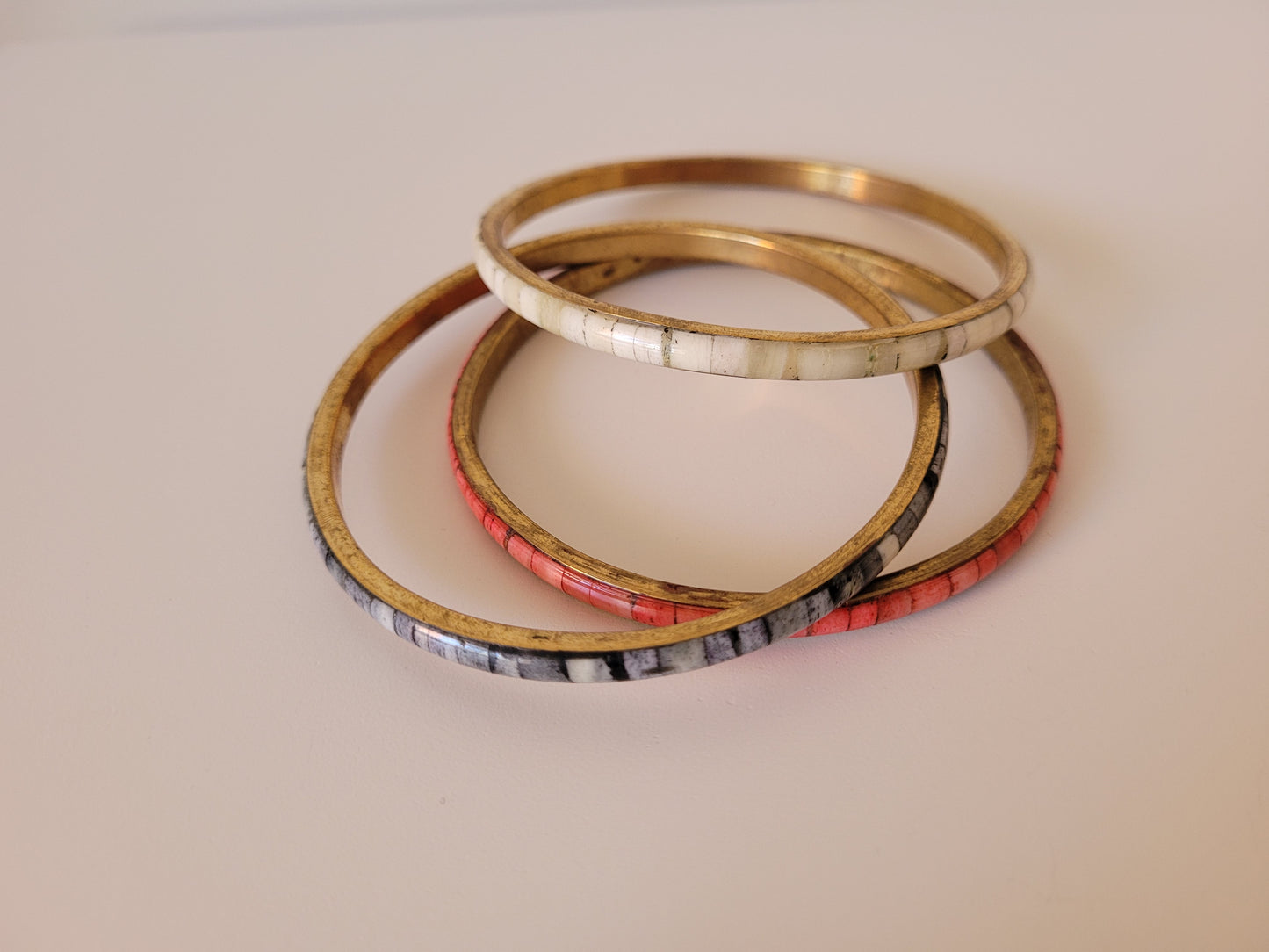 Brass and Resin Bangles