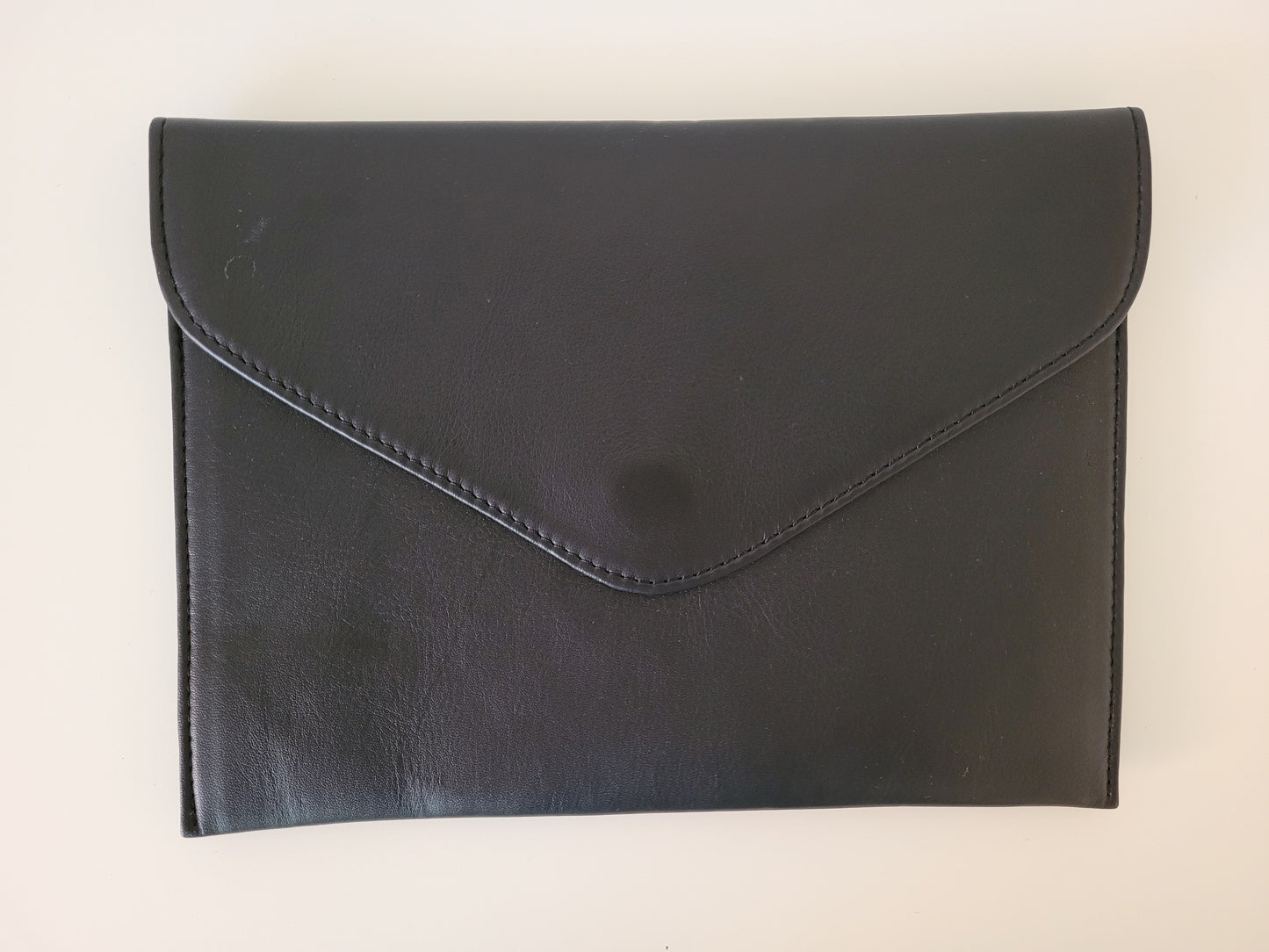 Kamala Black Leather Clutch