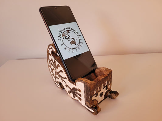 Wooden Cat Smart Phone Dock