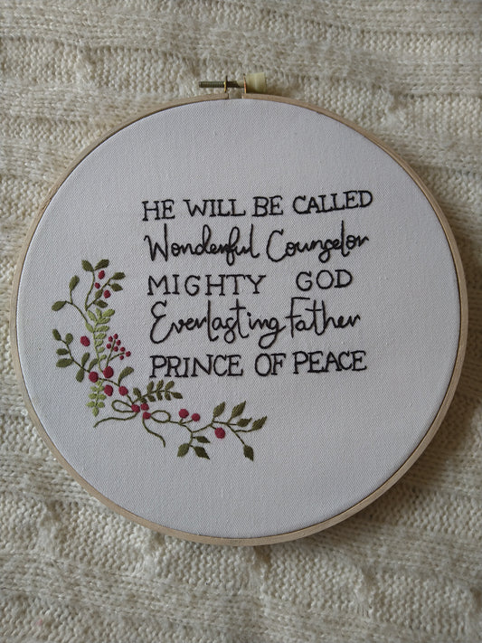 Prince of Peace Embroidery Hoop