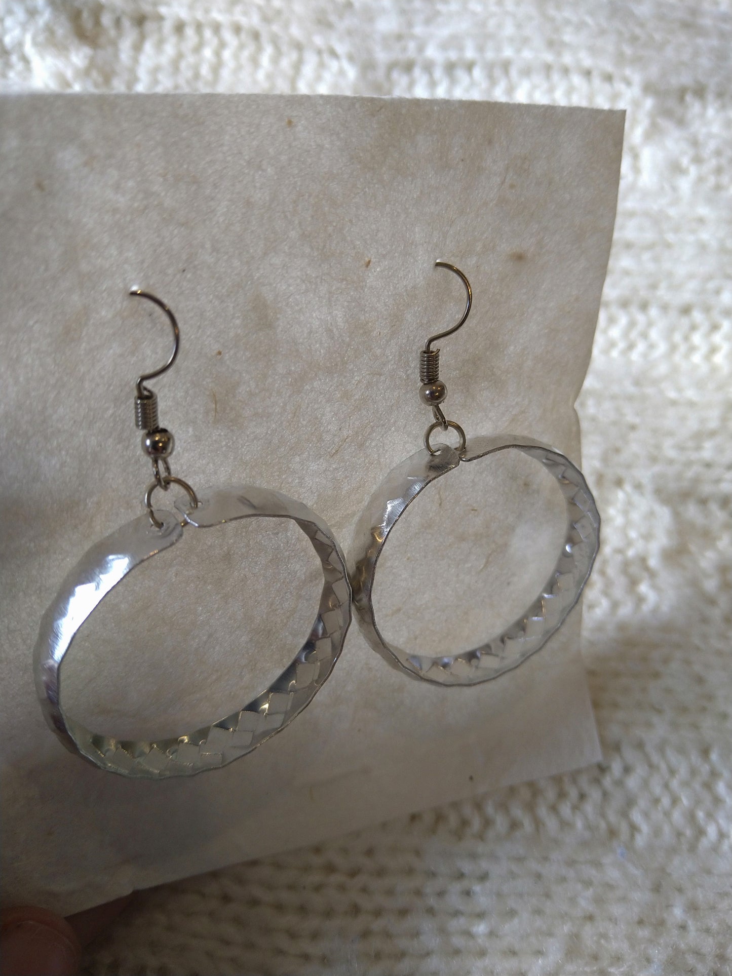 Tin Hoop Earrings