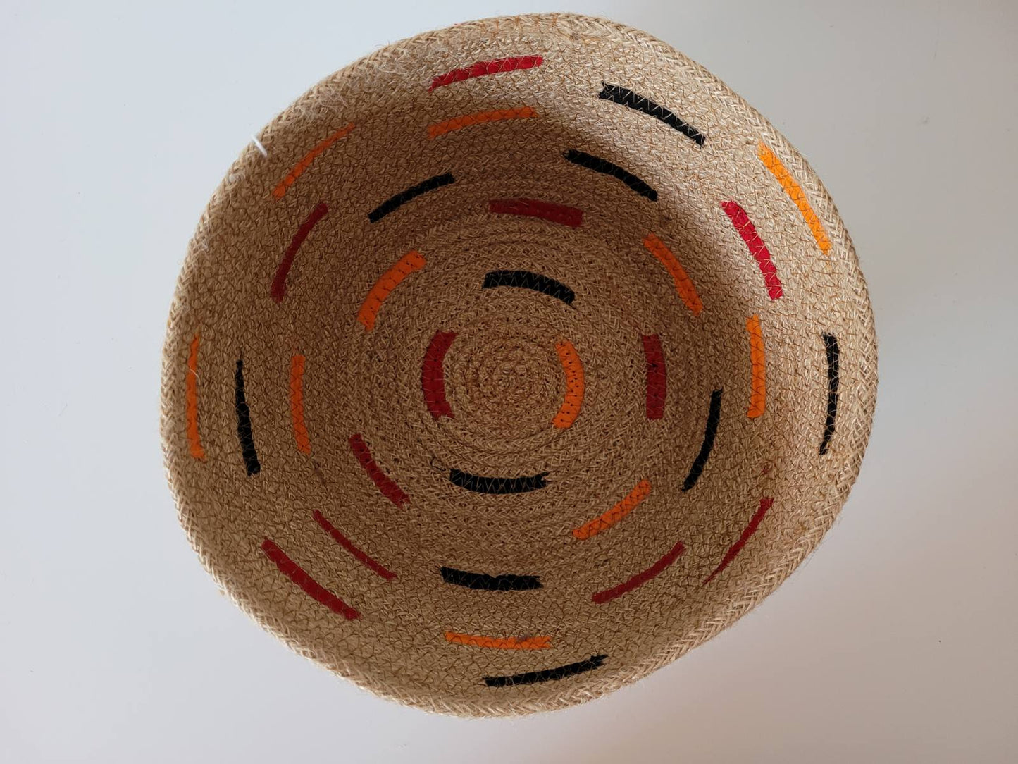 Jute Coiled Bowls with Upcycled Saree Stripes