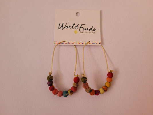 Elongated kantha wire hoops