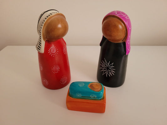 Soapstone Nativity Colourful