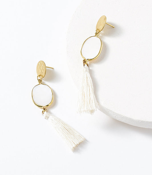 Dhavala Earrings Tassel Drop