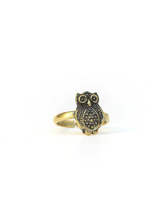 Brass Owl Ring